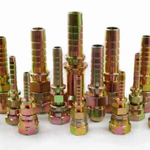A variety of accessories for hydraulic hoses