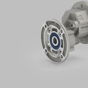 Aluminum helical gear transmission with CLEAN-GEARTECH bronze coating