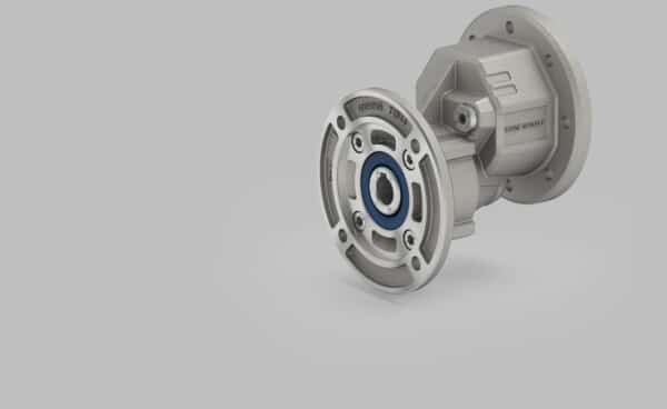 Aluminum helical gear transmission with CLEAN-GEARTECH bronze coating