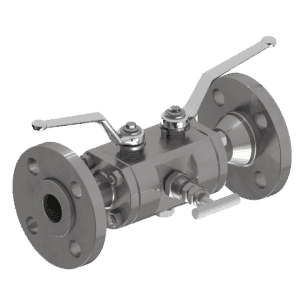 Steel/stainless steel ball valve for oil-gas GEMELS DBB